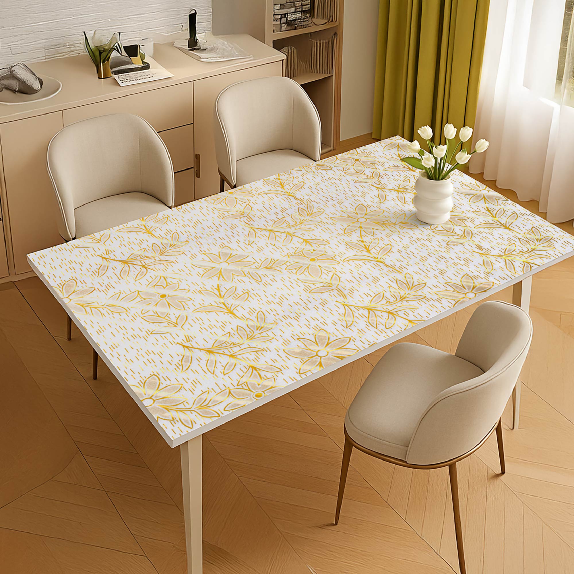 Transparente PVC-Tischdecke mit Blumenmuster von Il Gruppone – Ilgruppone