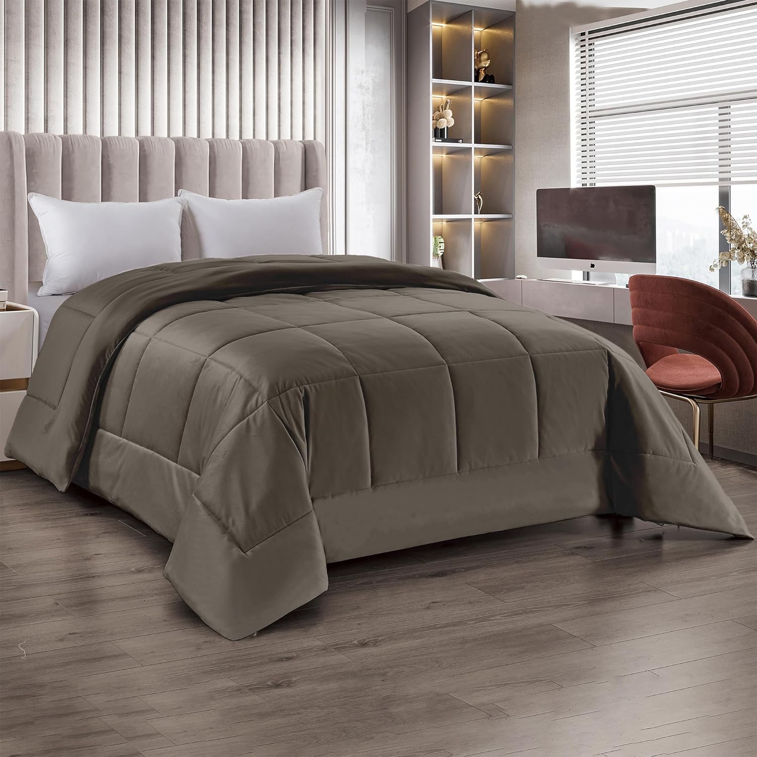 Trapunta Matrimoniale Velluto Piumone Invernale 625 Gr/Mq Piumino