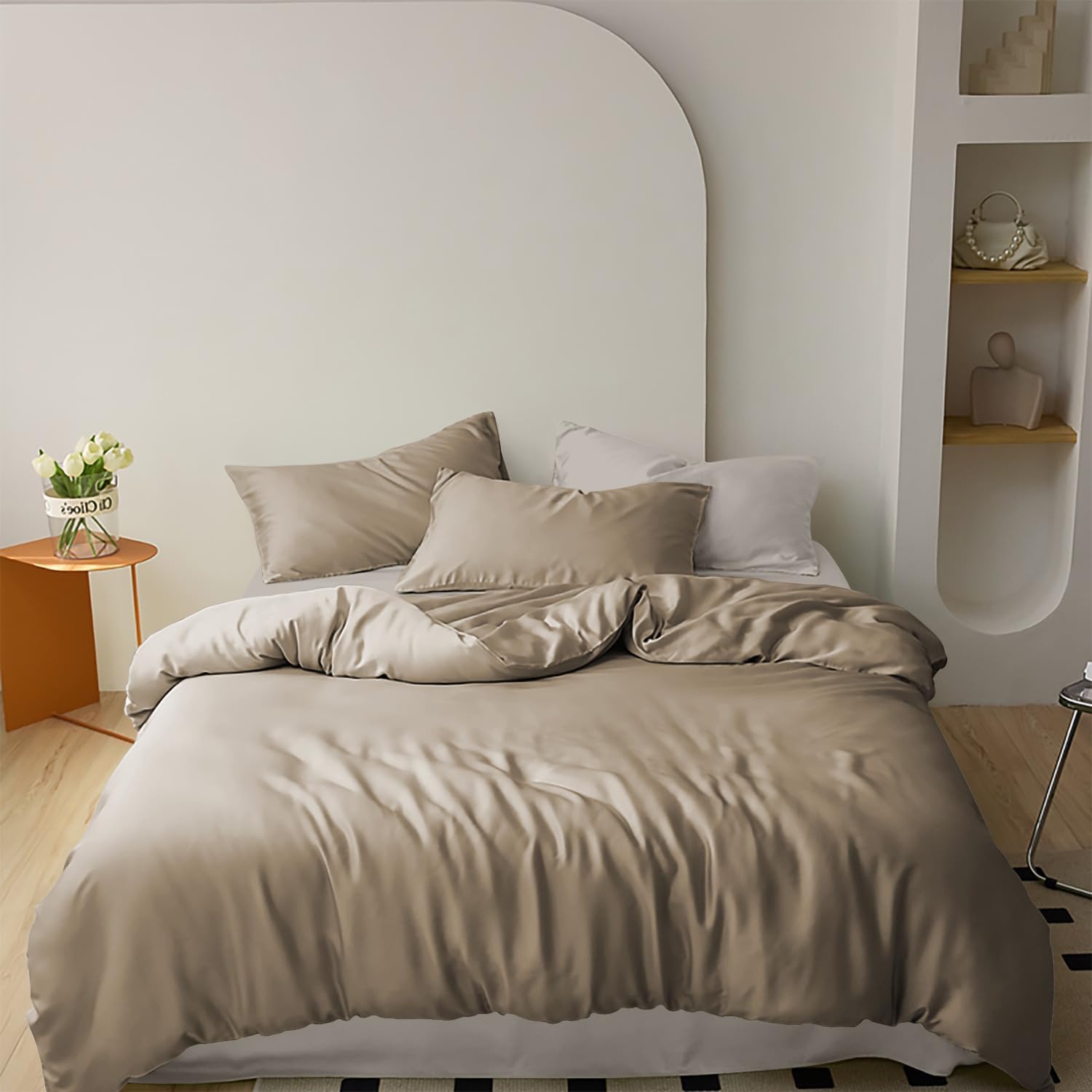 VISION LOVE - 100% cotone - Set Copripiumoni matrimoniale 260 x 240cm con 2 federe 65 x 65cm per letto matrimoniale maxi - Tessuto morbido e confortevole - Colore Grigio scuro - Certificato Oeko-Tex VISION LOVE - 100% cotone - Set Copripiumoni matrimoniale 260 x 240cm con 2 federe 65 x 65cm per letto matrimoniale maxi - Tessuto morbido e confortevole - Colore Grigio scuro - Certificato Oeko-Tex