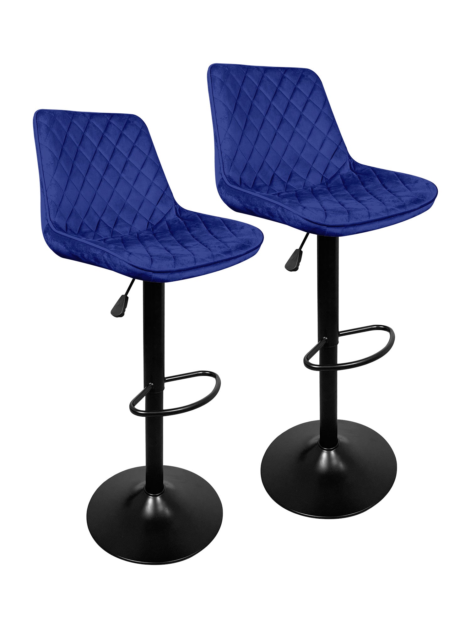 Set di 2 sgabelli moderni senza braccioli regolabili in altezza in ecopelle nero Conway II Set di 2 sgabelli moderni senza braccioli regolabili in altezza in ecopelle nero Conway II