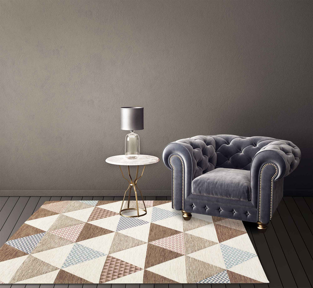 Tappeto Ninfea Moderno 65x115 Cm - Antiscivolo, Lavabile, Made In Italy (Blu Notte)