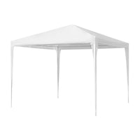 Gazebo 3 x 4 M Impermeabile Uv Resistente Struttura Acciaio Antiruggine Colore Bianco Giardino Feste Tendone Padiglione Fiere