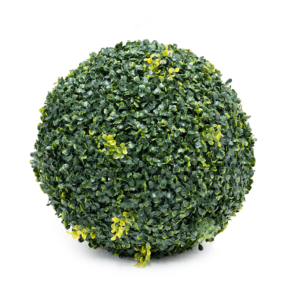 Greenball Sfera Di Bosso Decorativa  Con Foglie 2 Misure Ø28/38 Cm  UV Resistente Palla Foglie Verde