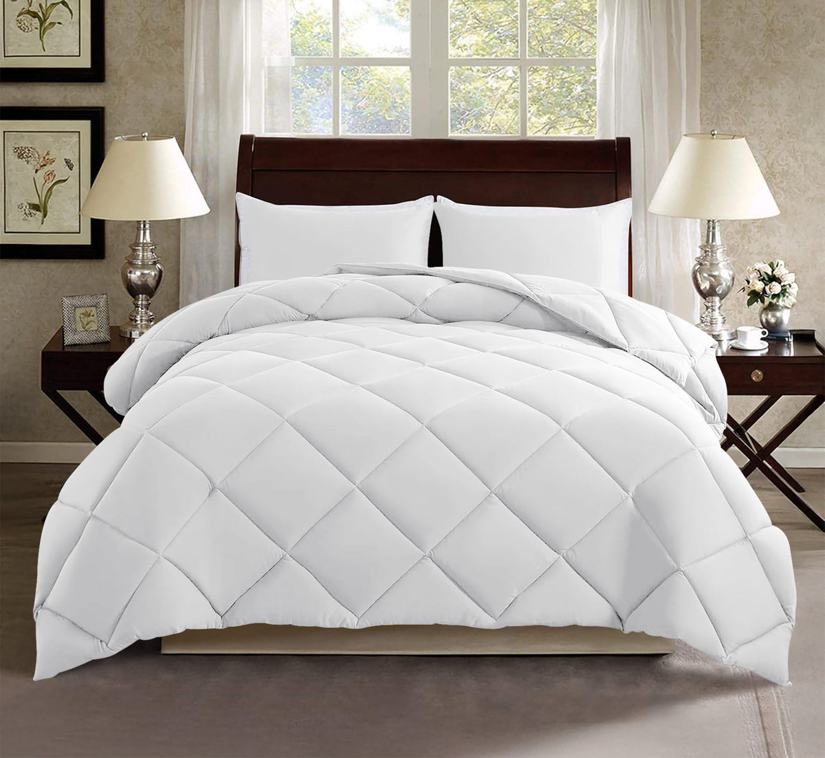 Piumino Letto Bianco Ignifugo Certificato Classe 1IM 100/200/300 Gr Microfibra Anallergica Manopesca Coperta Leggera Effetto Piuma Prodotto Italiano Hotel Strutture
