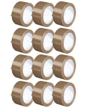 Nastro Adesivo Da Imballaggio Pacchi 50mm x 66 Metri Acrilico Resistente All'Acqua Silenzioso Sigilla Spedizioni Protezione Per Trasloco Prodotto Italiano