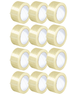 Nastro Adesivo Da Imballaggio Pacchi 50mm x 66 Metri Acrilico Resistente All'Acqua Silenzioso Sigilla Spedizioni Protezione Per Trasloco Prodotto Italiano