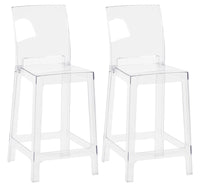 Set Di 2 Sgabelli Cucina Trasparenti In Policarbonato Sgabello Da Bar Seduta Ergonomica