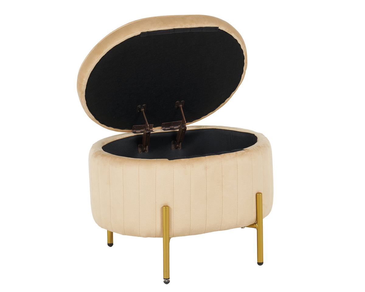 Panca Imbottita Divanetto In Velluto Contenitore Pouf Grande XXL PortaOggetti  Panca Sgabello A Pie Di Letto Con Gambe In Metallo Dorato Cassapanca Ingresso Legno Massello Panchina