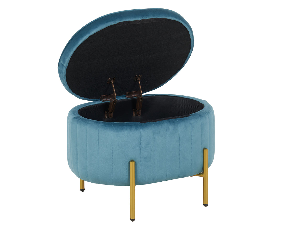 Panca Imbottita Divanetto In Velluto Contenitore Pouf Grande XXL PortaOggetti  Panca Sgabello A Pie Di Letto Con Gambe In Metallo Dorato Cassapanca Ingresso Legno Massello Panchina
