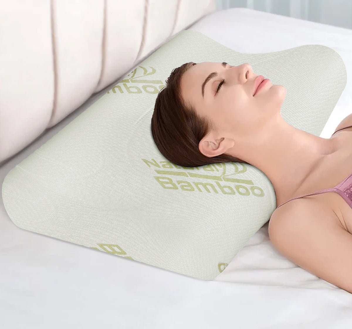 Cuscino Memory Foam Cervicale Ortopedico Doppia Onda Guanciale Memory Con Fodera Bambù Sfoderabile Lavabile Cuscino Letto Antiacaro Anallergico Supporto Per Il Collo Prodotto Italiano