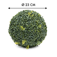 Greenball Sfera Di Bosso Decorativa  Con Foglie 2 Misure Ø28/38 Cm  UV Resistente Palla Foglie Verde