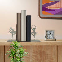 Set 2 Pezzi Fermalibri In Metallo Antigraffio Per Mensole Libreria Design Moderno Supporto Porta Libro Antiscivolo