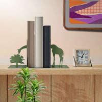 Set 2 Pezzi Fermalibri In Metallo Antigraffio Per Mensole Libreria Design Moderno Supporto Porta Libro Antiscivolo