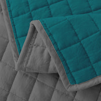 Trapuntino Coperta Primaverile Bicolore Trapunta Anallergica Piumino Mezza Stagione Tinta Unita Made in Italy