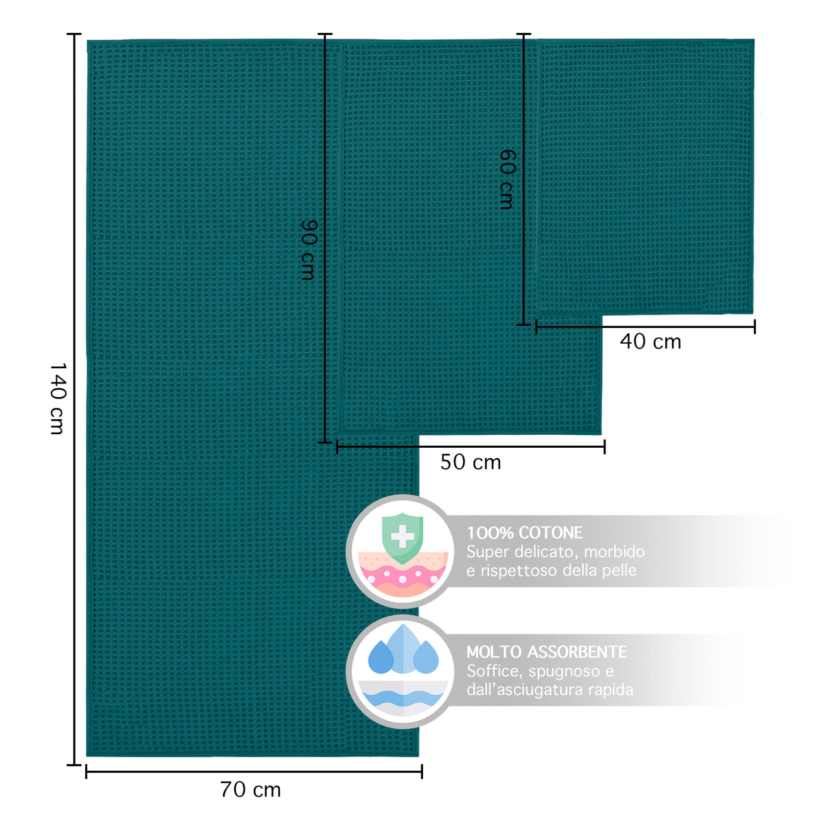 Set Asciugamani Giallo 8 Pezzi - 100% Cotone Per Bagno, Morbidi E Assorbenti - Foto 9