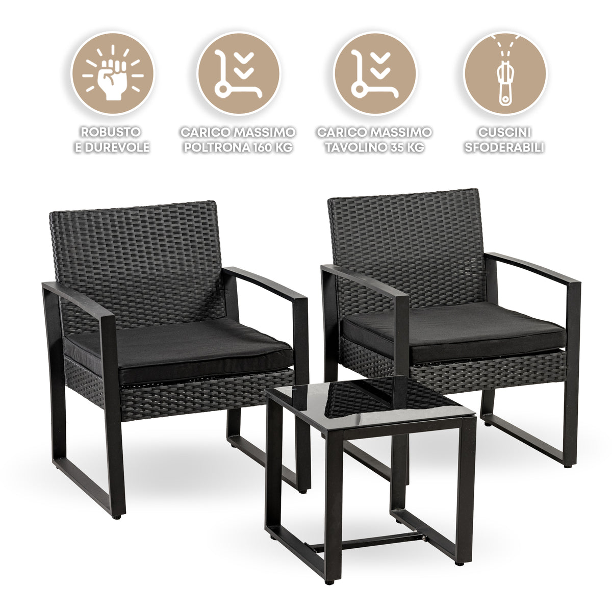 Balcone Tavolino Per Sedia Tavolo Da Esterno Con Sedie Set Bistrot