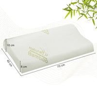 Cuscino Memory Foam Cervicale Ortopedico Doppia Onda Guanciale Memory Con Fodera Bambù Sfoderabile Lavabile Cuscino Letto Antiacaro Anallergico Supporto Per Il Collo Prodotto Italiano