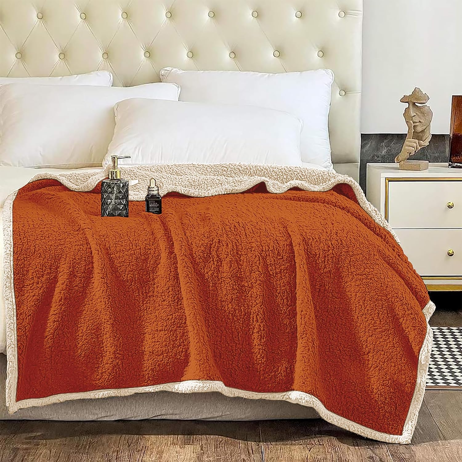 IlGruppone Coperta Plaid Invernale In Pile Sherpa – 400gr/mq, Morbida E Calda, Doppio Lato, Matrimoniale Petrolio-Grigio