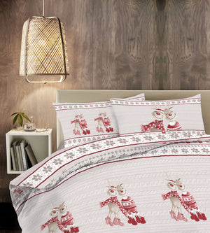 Copripiumino 100 % Cotone Sacco e Federe Prodotto Italiano con Stampe Moderne in Morbido Cotone Disegni Moderni