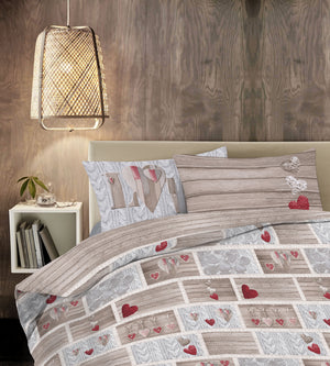 Copripiumino 100 % Cotone Sacco e Federe Prodotto Italiano con Stampe Moderne in Morbido Cotone Disegni Moderni