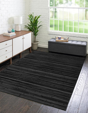 Tappeto Arredo In Vero Bamboo Naturale Grande a Listelli Bordato Bambù Soggiorno Cucina Salotto Listello Legno