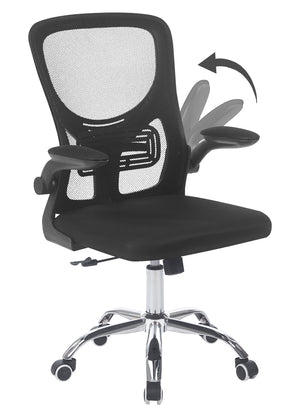 Sedia Da Ufficio Con Supporto Lombare, Poltrona Scrivania Ergonomica Braccioli Regolabili Altezza Regolabile Schienale in Rete Traspirante,Oscillante con Ruote Girevoli