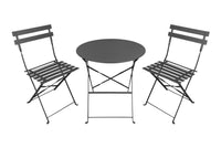 Set Bistrot  Tavolino Con 2 Sedie Interamente In Acciaio Lavorato A Mano Per Esterno Tavolo Sedia Terrazzo Giardino Pieghevoli
