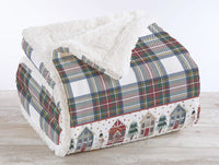 Coperta Plaid Pile Sherpa Invernale, Morbida Calda Coperta Pelosa Peluche Copri Letto Divano Finta Pelliccia Singola Matrimoniale Doppio Lato Copertina Divano