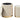 Set Di 2 Pouf Contenitori Velluto Design Moderno Poggiapiedi Sgabello A Coste Tondo Seduta Imbottita Fascia In Metallo Contenitore Capiente Storage Box