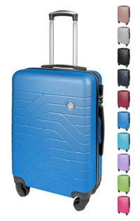 Trolley Bagaglio Mano Rigido 37x20x54.5 Piccolo Ultraleggero Valigia In Abs Con 4 Ruote Manico Chiusura Di Sicurezza Per Compagnie Low Cost Economy Zaino Da Viaggio
