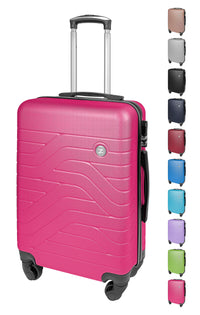 Trolley Bagaglio Mano Rigido 37x20x54.5 Piccolo Ultraleggero Valigia In Abs Con 4 Ruote Manico Chiusura Di Sicurezza Per Compagnie Low Cost Economy Zaino Da Viaggio