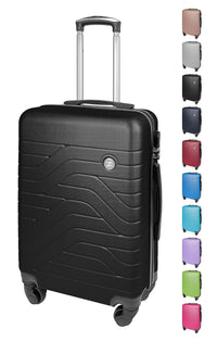 Trolley Bagaglio Mano Rigido 37x20x54.5 Piccolo Ultraleggero Valigia In Abs Con 4 Ruote Manico Chiusura Di Sicurezza Per Compagnie Low Cost Economy Zaino Da Viaggio