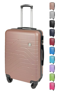 Trolley Bagaglio Mano Rigido 37x20x54.5 Piccolo Ultraleggero Valigia In Abs Con 4 Ruote Manico Chiusura Di Sicurezza Per Compagnie Low Cost Economy Zaino Da Viaggio