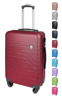 Trolley Bagaglio Mano Rigido 37x20x54.5 Piccolo Ultraleggero Valigia In Abs Con 4 Ruote Manico Chiusura Di Sicurezza Per Compagnie Low Cost Economy Zaino Da Viaggio