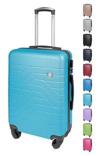 Trolley Bagaglio Mano Rigido 37x20x54.5 Piccolo Ultraleggero Valigia In Abs Con 4 Ruote Manico Chiusura Di Sicurezza Per Compagnie Low Cost Economy Zaino Da Viaggio