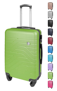 Trolley Bagaglio Mano Rigido 37x20x54.5 Piccolo Ultraleggero Valigia In Abs Con 4 Ruote Manico Chiusura Di Sicurezza Per Compagnie Low Cost Economy Zaino Da Viaggio