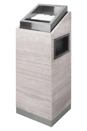Posacenere 2 In 1 Da Terra Professionale Elegante Interno Esterno Con Secchio Cestino Gettacarte Spazzatura Realizzati In Acciaio Marmo Acciaio Ufficio Bar Ristorante Hotel Design Moderno
