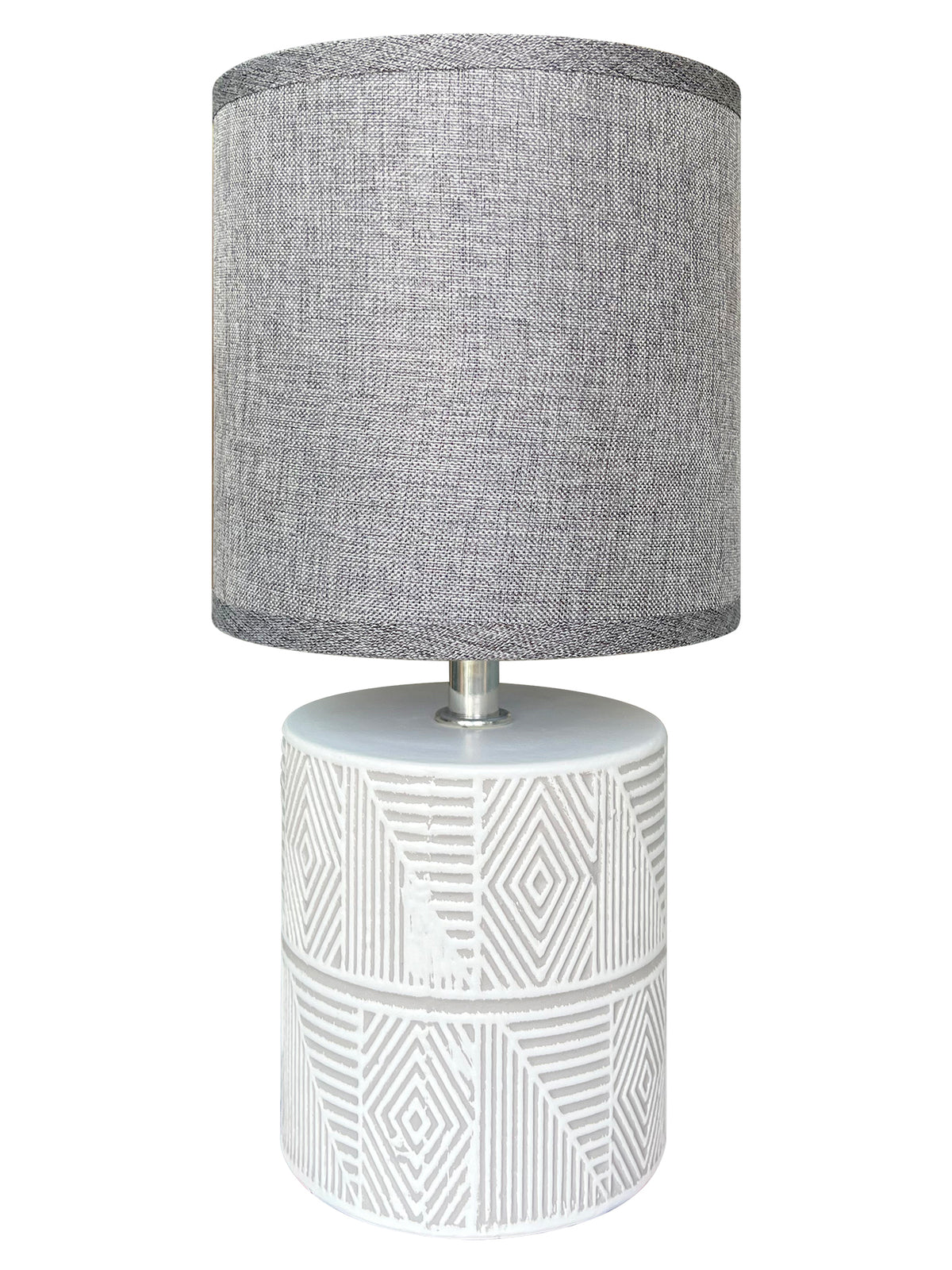 Lampada Moderna Da Comodino Con Decorazione Azteco Certificata RoHS In Ceramica Con Paralume 45W Scrivania Tavolo Abat Jour