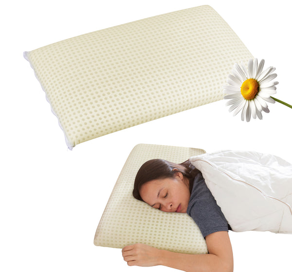 Guanciale In Memory Foam Microforato Profumato Aromaterapia Cuscino Letto Saponetta Prodotto Italiano Traspirante Sfoderabile Colorato Anallergico
