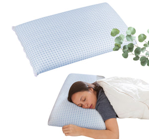 Guanciale In Memory Foam Microforato Profumato Aromaterapia Cuscino Letto Saponetta Prodotto Italiano Traspirante Sfoderabile Colorato Anallergico