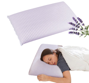 Guanciale In Memory Foam Microforato Profumato Aromaterapia Cuscino Letto Saponetta Prodotto Italiano Traspirante Sfoderabile Colorato Anallergico