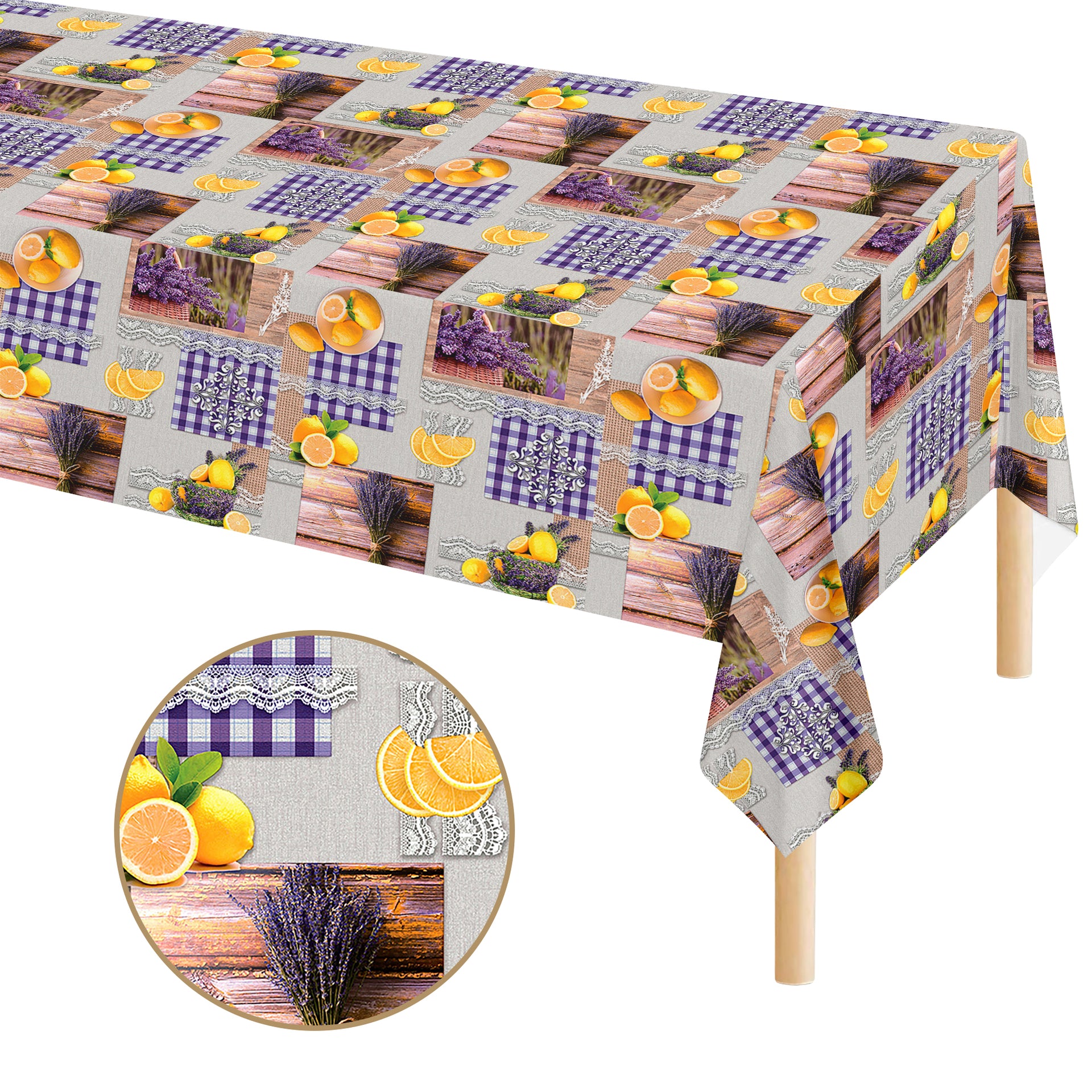 Tovaglia Rettangolare Idrorepellente, Morbuy Antimacchia Copritavolo Geometria Patterns Tovaglia Impermeabile per Cucina Soggiorno Giardino Feste (Labirinto Giallo,60x60cm