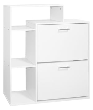 Scarpiera In Legno 2 Ante A Ribalta Armadio Salvaspazio Con Mensole Vari Colori Portascarpe Alto Stretto Ingresso Mensola Corridoio Scarpiere Design Moderno