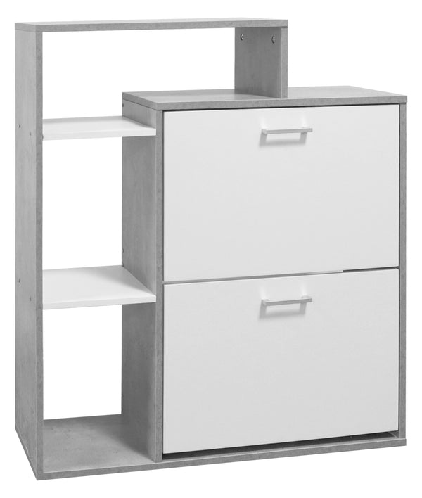 Scarpiera In Legno 2 Ante A Ribalta Armadio Salvaspazio Con Mensole Vari Colori Portascarpe Alto Stretto Ingresso Mensola Corridoio Scarpiere Design Moderno