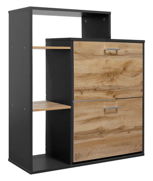 Scarpiera In Legno 2 Ante A Ribalta Armadio Salvaspazio Con Mensole Vari Colori Portascarpe Alto Stretto Ingresso Mensola Corridoio Scarpiere Design Moderno