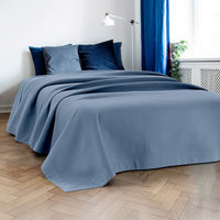 Trapuntino Matrimoniale Elegante Copriletto Con Balza Applicata Trapuntatura Pinsonic Tinta Unita Due Piazze Coperta Letto Leggera Primavera Estate Trapunta