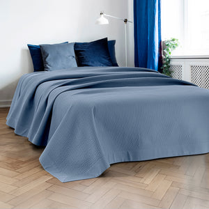 Trapuntino Matrimoniale Elegante Copriletto Con Balza Applicata Trapuntatura Pinsonic Tinta Unita Due Piazze Coperta Letto Leggera Primavera Estate Trapunta