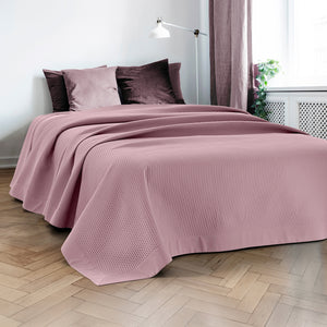 Trapuntino Matrimoniale Elegante Copriletto Con Balza Applicata Trapuntatura Pinsonic Tinta Unita Due Piazze Coperta Letto Leggera Primavera Estate Trapunta