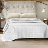 Copriletto Fiocco Trapuntato Matrimoniale Elegante Trapuntino Con Trapuntatura Fantasia Fiocchetti Due Piazze Coperta Letto Leggera Primavera Estate Trapunta Coperta Leggera Fiocchetto