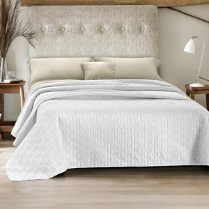 Copriletto Fiocco Trapuntato Matrimoniale Elegante Trapuntino Con Trapuntatura Fantasia Fiocchetti Due Piazze Coperta Letto Leggera Primavera Estate Trapunta Coperta Leggera Fiocchetto